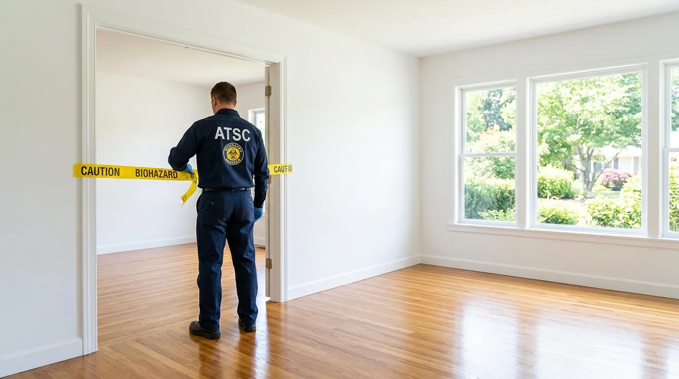 Certified biohazard cleanup crew performing Trauma Scene Cleanup in Park Forest Village