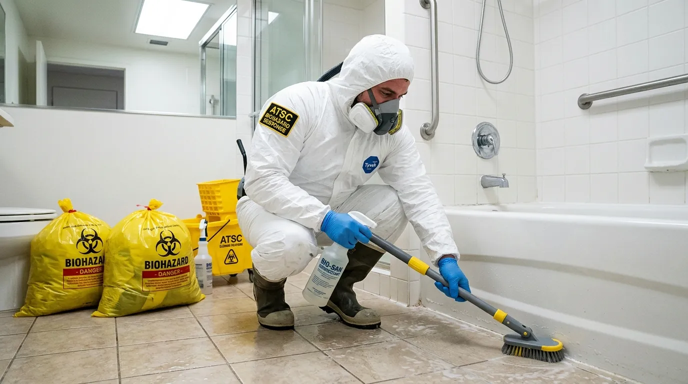 Decontamination equipment deployed for Blood Cleanup in Park Forest Village